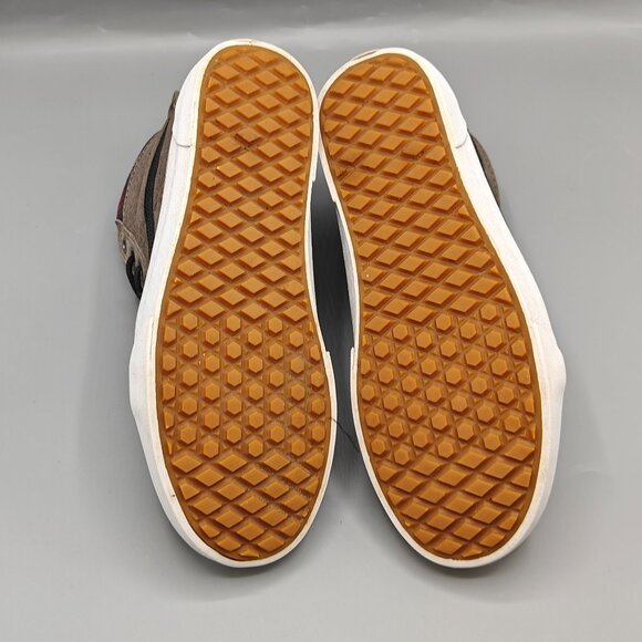 VANS "Off The Wall" Sk8-Hi MTE Pewter/Plaid Skate Shoes - Picture 8 of 11